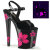 Pleaser XTREME-809HB Sandales à plateforme Revêtement laqué Néon Noir EU-38 / US-8