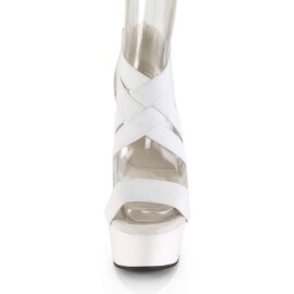 Pleaser Sandales DELIGHT-669 Blanc EU-35/US-5