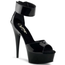 Pleaser Sandales DELIGHT-670-3 Noir EU-38/US-8