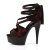 Pleaser Sandales DELIGHT-678LC Rouge Noir EU-37/US-7