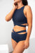Lunalae Short taille basse Tara Bleu marine