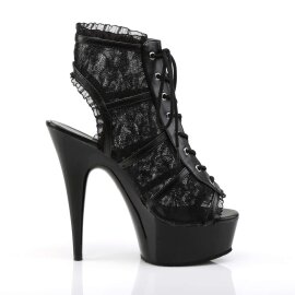 Pleaser Bottines DELIGHT-696LC Noir EU-41/US-11