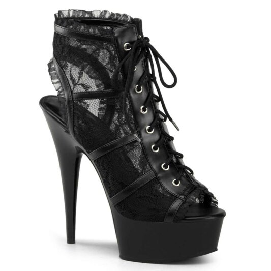 Pleaser Bottines DELIGHT-696LC Noir EU-35/US-5