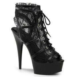 Pleaser Bottines DELIGHT-696LC Noir EU-35/US-5