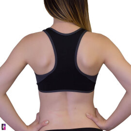 PoleFit Haut Retro Sport S Noir/Gris