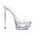 Pleaser Mules ECLIPSE-601 Transparent Argent EU-41/US-11