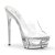 Pleaser Mules ECLIPSE-601 Transparent Argent EU-36/US-6