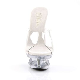 Pleaser Mules ECLIPSE-601 Transparent Argent EU-37/US-7