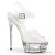 Pleaser Sandales ECLIPSE-608 Transparent Argent EU-35/US-5