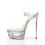 Pleaser Sandales ECLIPSE-608 Transparent Argent EU-35/US-5