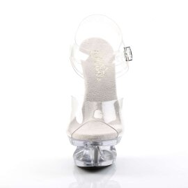 Pleaser Sandales ECLIPSE-608 Transparent Argent EU-37/US-7