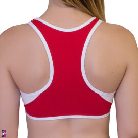 PoleFit Haut Retro Sport S Rouge/Blanc