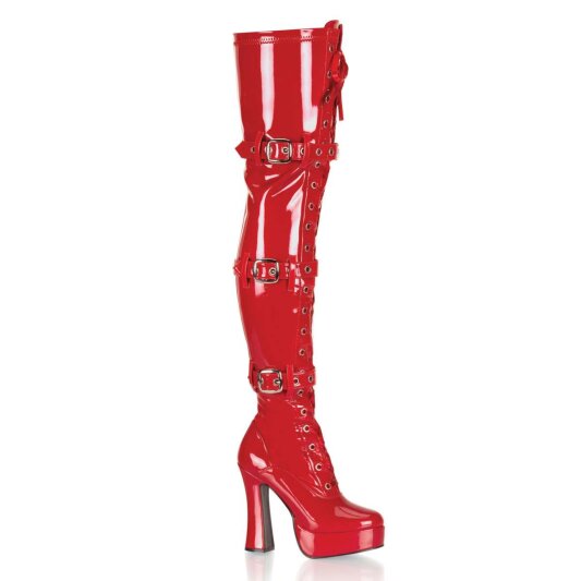 Pleaser Bottes cuissardes ELECTRA-3028 Rouge EU-36/US-6