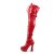 Pleaser Bottes cuissardes ELECTRA-3028 Rouge EU-36/US-6