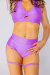 AMBR Designs Short porte-jarretelles taille haute Lilas