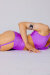 AMBR Designs Gather Crop top Lilas XS