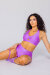 AMBR Designs Short porte-jarretelles taille haute Lilas L