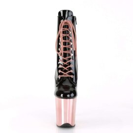 Pleaser Bottines FLAMINGO-1020 Noir Or Rose Chrome EU-40/US-10