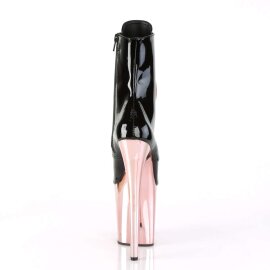 Pleaser Bottines FLAMINGO-1020 Noir Or Rose Chrome EU-37/US-7