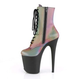 Pleaser Bottines FLAMINGO-1020REFL Bigarré Réfléchissant Noir EU-35/US-5