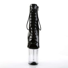 Pleaser Bottines FLAMINGO-1021 Noir Transparent EU-35/US-5