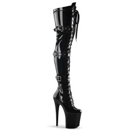 Pleaser Bottes cuissardes FLAMINGO-3028 Noir EU-37/US-7
