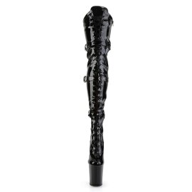 Pleaser Bottes cuissardes FLAMINGO-3028 Noir EU-37/US-7