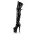 Pleaser Bottes cuissardes FLAMINGO-3028 Noir EU-37/US-7