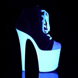Pleaser Bottines FLAMINGO-800SK-02 Noir Néon Blanc EU-36/US-6