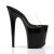 Pleaser Mules FLAMINGO-801 Transparent Noir EU-38/US-8