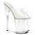 Pleaser Mules FLAMINGO-801 Transparent Argent EU-38/US-8