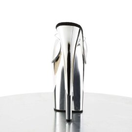 Pleaser Mules FLAMINGO-801 Transparent Argent Chrome EU-38/US-8