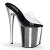 Pleaser Mules FLAMINGO-801 Transparent Argent Chrome EU-38/US-8