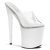 Pleaser Mules FLAMINGO-801 Transparent Blanc EU-37/US-7