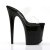 Pleaser Mules FLAMINGO-802 Transparent Noir EU-37/US-7