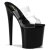 Pleaser Mules FLAMINGO-802 Transparent Noir EU-38/US-8