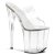 Pleaser Mules FLAMINGO-802 Transparent Argent EU-35/US-5