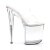 Pleaser Mules FLAMINGO-802 Transparent Argent EU-37/US-7