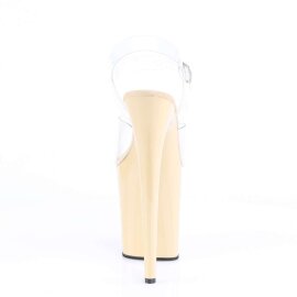 Pleaser Sandales FLAMINGO-808 Transparent Crème EU-38/US-8