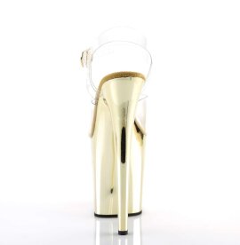 Pleaser Sandales FLAMINGO-808 Transparent Or Chrome EU-39/US-9