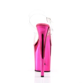 Pleaser Sandales FLAMINGO-808 Transparent Rose Chrome EU-37/US-7