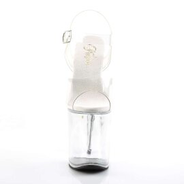 Pleaser Sandales FLAMINGO-808 Transparent Argent EU-35/US-5