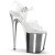 Pleaser Sandales FLAMINGO-808 Transparent Argent Chrome EU-37/US-7