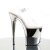 Pleaser Sandales FLAMINGO-808 Transparent Argent Chrome EU-37/US-7