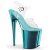 Pleaser Sandales FLAMINGO-808 Transparent Turquoise Chrome EU-38/US-8
