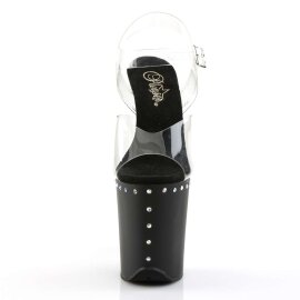 Pleaser Sandales FLAMINGO-808ABLS Transparent Noir Strass...