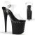 Pleaser Sandales FLAMINGO-808ABLS Transparent Noir Strass EU-41/US-11