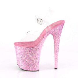Pleaser Sandales FLAMINGO-808CF Transparent Rose EU-35/US-5