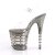 Pleaser Sandales FLAMINGO-808CHLN Transparent Noir Chrome EU-35/US-5
