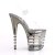 Pleaser Sandales FLAMINGO-808CHLN Transparent Noir Chrome EU-35/US-5